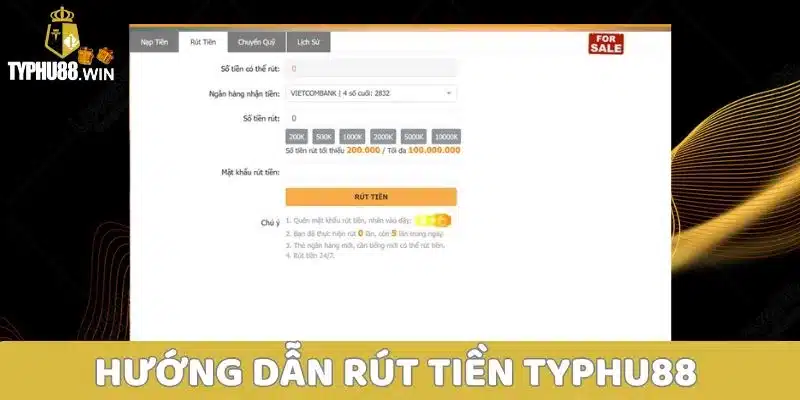 Typhu88 - Link Chính Thức Truy Cập Tỷ Phú 88 | Tặng 888k 14 Hướng dẫn các bước rút tiền ra khỏi tài khoản cá cược nhanh chóng, tiện lợi